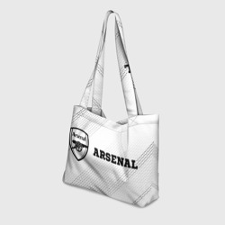 Пляжная сумка 3D Arsenal sport на светлом фоне по-горизонтали - фото 2