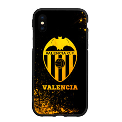 Чехол для iPhone XS Max матовый Valencia - gold gradient