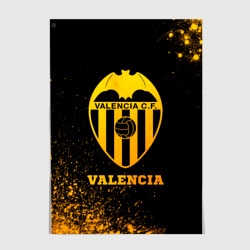 Постер Valencia - gold gradient