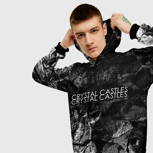 Мужская толстовка 3D Crystal Castles black graphite, цвет черный - фото 5