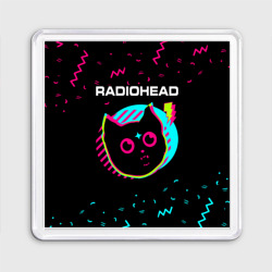 Магнит 55*55 Radiohead - rock star cat