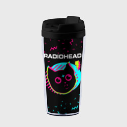 Термокружка-непроливайка Radiohead - rock star cat