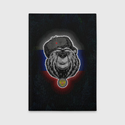 Обложка для автодокументов Медведь с символикой РФ