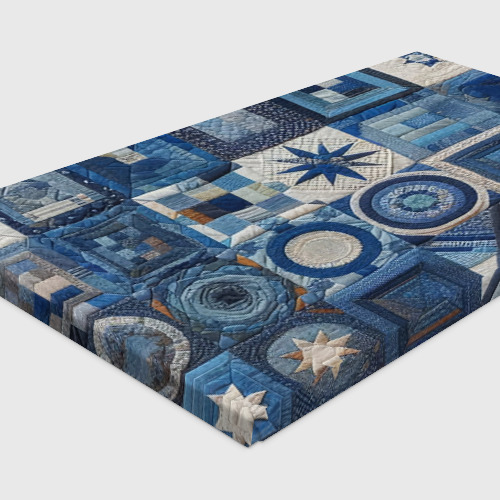 Холст прямоугольный Denim patchwork - ai art, цвет 3D печать - фото 4