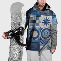 Накидка на куртку 3D Denim patchwork - ai art