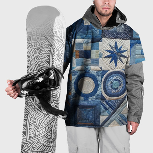 Накидка на куртку 3D Denim patchwork - ai art, цвет 3D печать