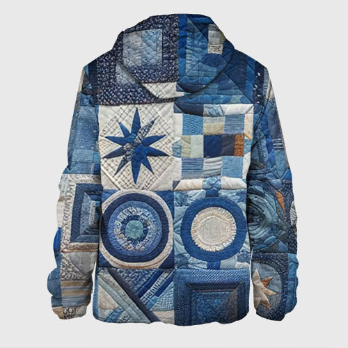 Мужская куртка 3D Denim patchwork - ai art, цвет 3D печать - фото 2