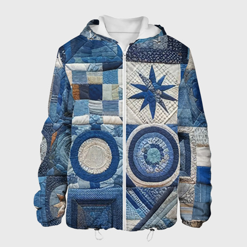 Мужская куртка 3D Denim patchwork - ai art, цвет 3D печать