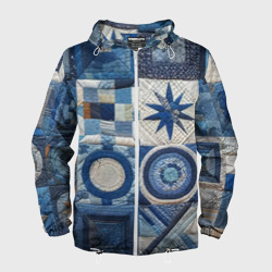 Мужская ветровка 3D Denim patchwork - ai art