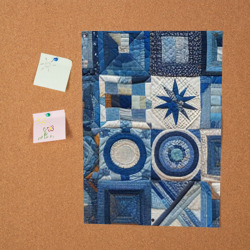 Постер Denim patchwork - ai art - фото 2