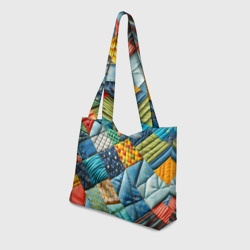 Пляжная сумка 3D Лоскутное одеяло - пэчворк  - фото 2