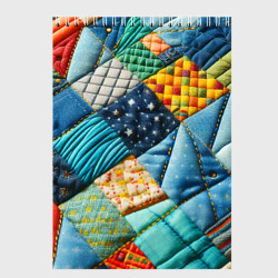 Лоскутное одеяло - пэчворк  – Скетчбук с принтом купить