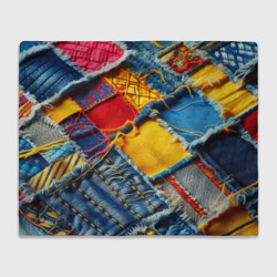 Плед 3D Colorful denim patchwork - ai art