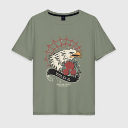 Мужская футболка хлопок Oversize Орёл дух свободы