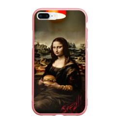 Чехол для iPhone 7Plus/8 Plus матовый Мона Лиза и большой гамбургер