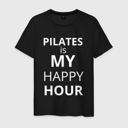 Pilates is my happy hour -  пилатес мой любимый час – Мужская футболка хлопок с принтом купить со скидкой в -20%