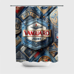 Штора 3D для ванной Vanguard denim patchwork - ai art