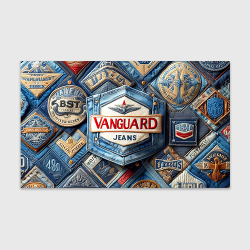 Бумага для упаковки 3D Vanguard denim patchwork - ai art