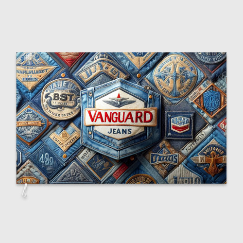 Флаг 3D Vanguard denim patchwork - ai art - фото 3