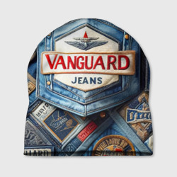 Vanguard denim patchwork - ai art – Шапка 3D с принтом купить