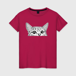 Кот ты уже спишь – Женская футболка хлопок с принтом купить