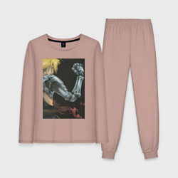 Женская пижама с лонгсливом хлопок Стальной алхимик Эдвард Элрик