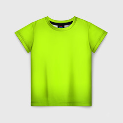 Яркий салатовый с лёгким затемнением – Детская футболка 3D с принтом купить со скидкой в -33%