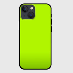 Чехол для iPhone 13 mini Яркий салатовый с лёгким затемнением