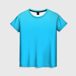 Мягкий градиент ярко-голубой – Женская футболка 3D с принтом купить со скидкой в -26%