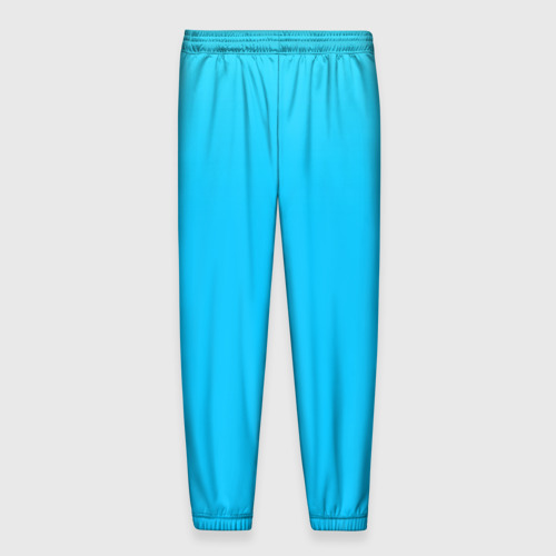 Мужские брюки 3D Мягкий градиент ярко-голубой, цвет 3D печать - фото 2