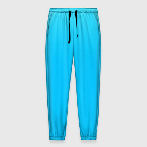 Мужские брюки 3D Мягкий градиент ярко-голубой, цвет 3D печать