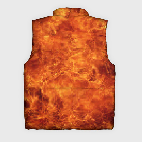 Мужской жилет утепленный 3D Пламя 8бит текстура, цвет черный - фото 2