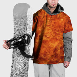Накидка на куртку 3D Пламя 8бит текстура