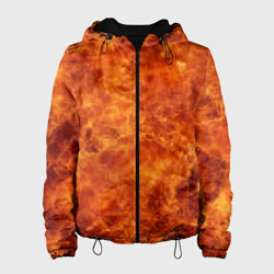 Женская куртка 3D Пламя 8бит текстура