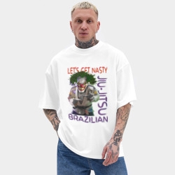 Мужская футболка Oversize хлопок texturе BJJ Clown - фото 2