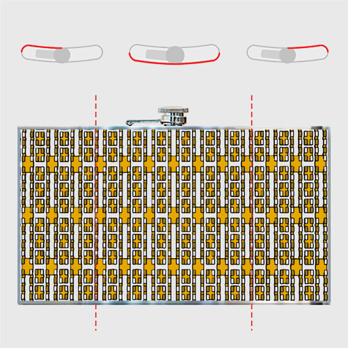 Фляга Жёлтые и белые кирпичики на белом фоне - фото 5