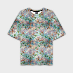 Сирень объемный паттерн – Мужская футболка oversize 3D с принтом купить со скидкой в -50%