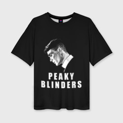 Женская футболка oversize 3D Thomas shelby black