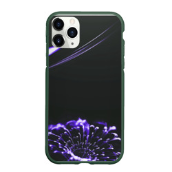 Неоновый фиолетовый цветок в темноте – Чехол для iPhone 11 Pro матовый с принтом купить