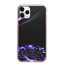 Неоновый фиолетовый цветок в темноте – Чехол для iPhone 11 Pro Max матовый с принтом купить