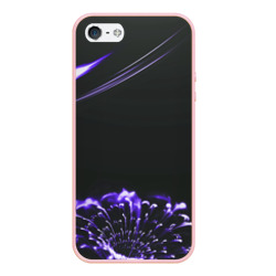 Неоновый фиолетовый цветок в темноте – Чехол для iPhone 5/5S матовый с принтом купить