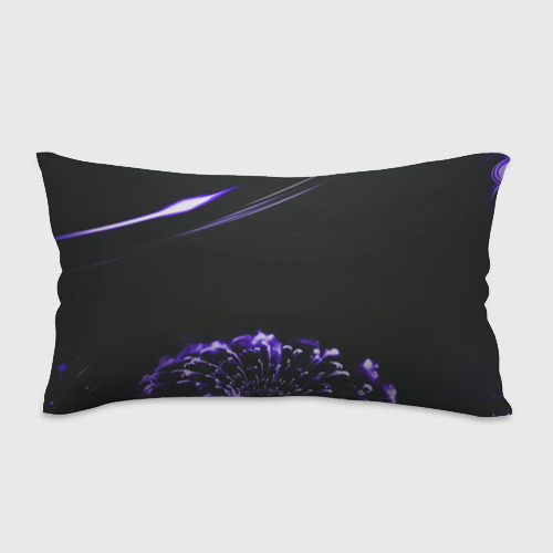 Подушка антистресс с принтом Неоновый фиолетовый цветок в темноте, вид спереди №1