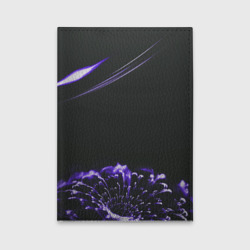 Неоновый фиолетовый цветок в темноте – Обложка для автодокументов с принтом купить со скидкой в -20%