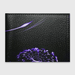 Неоновый фиолетовый цветок в темноте – Обложка для студенческого билета с принтом купить со скидкой в -20%