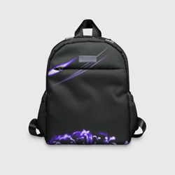 Неоновый фиолетовый цветок в темноте – Детский рюкзак 3D с принтом купить со скидкой в -33%