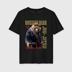 Женская футболка хлопок Oversize BJJ Bear