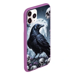 Чехол для iPhone 11 Pro Max матовый Ворон некромант - фото 2