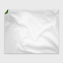 Плед с принтом Кислотный зелёный в чёрную полоску для любого человека, вид спереди №4. Цвет основы: 3d (велсофт)
