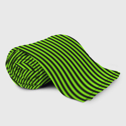 Плед с принтом Кислотный зелёный в чёрную полоску для любого человека, вид спереди №2. Цвет основы: 3d (велсофт)