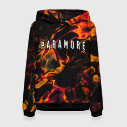 Женская толстовка 3D Paramore red lava